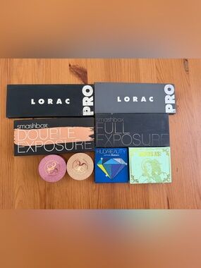 Used LORAC & Smashbox Eyeshadow Palettes with Huda Beauty and ABH Highlighters